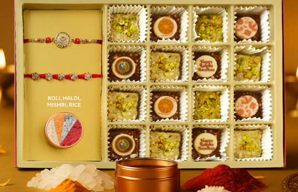 Raksha Bandhan Gift Box | Rakhi & Roli Included